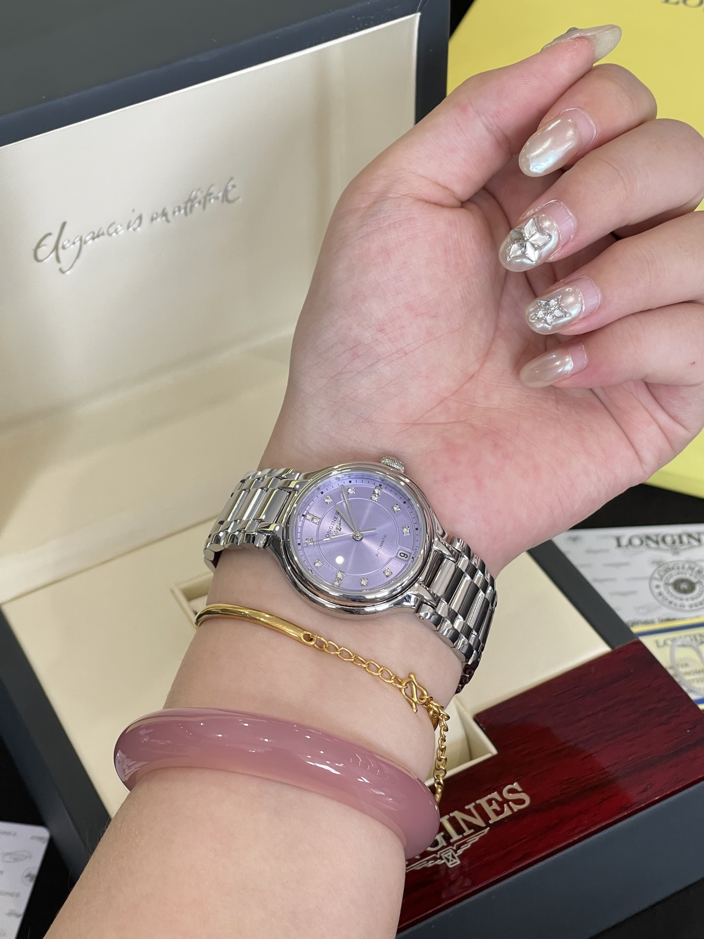 0-104.jpg Longines Moonphase Collection 30 mm Réplique de montre de luxe automatique pour femme - Fabrication suisse 1162342691
