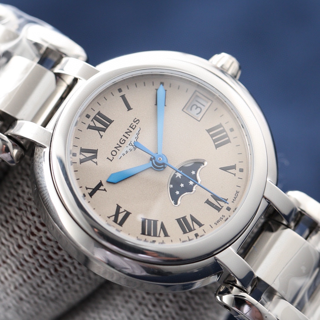 Montre à quartz Longines Luna Moon Phase 30,5 mm - Apparence élégante 1142297186