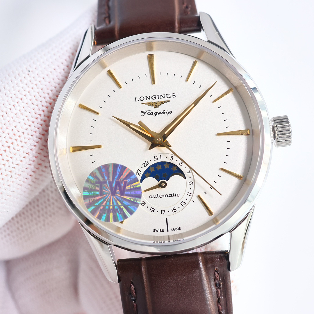 Réplique automatique du drapeau militaire Longines de 38,5 mm – Mouvement suisse 1165890352