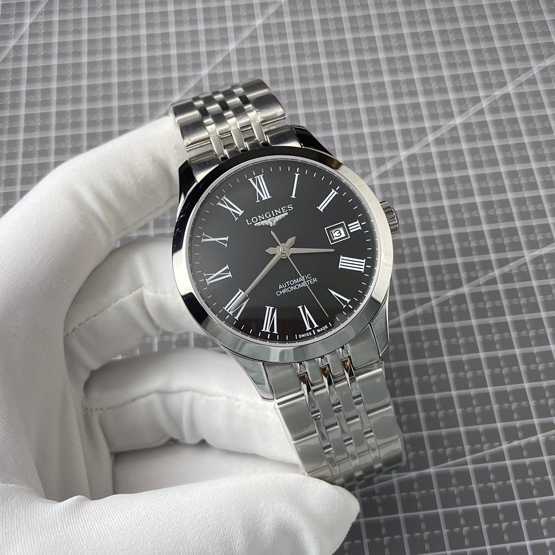 Montre automatique Longines Record Collection 39 mm – Mouvement suisse, réplique de luxe 834373839