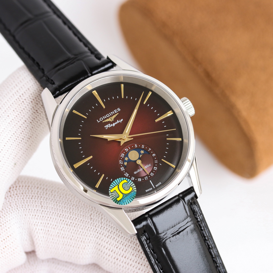 Réplique automatique du cycle de lune Longines Heritage 38,5 mm – Artisanat suisse 996396771