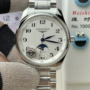 Longines Moonphase 38mm Cadran Blanc Automatique - Réplique fiable 1084136887