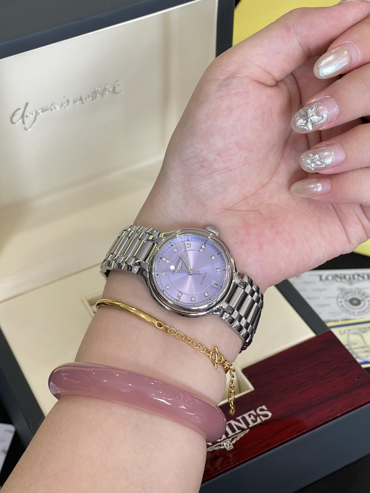 1-104.jpg Longines Moonphase Collection 30 mm Réplique de montre de luxe automatique pour femme - Fabrication suisse 1162342691