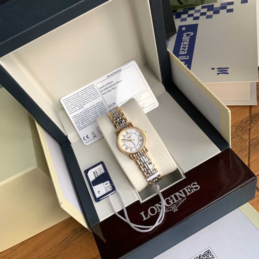 Montre de couple élégante à quartz Longines 40 mm/24 mm – Artisanat suisse 1154471392