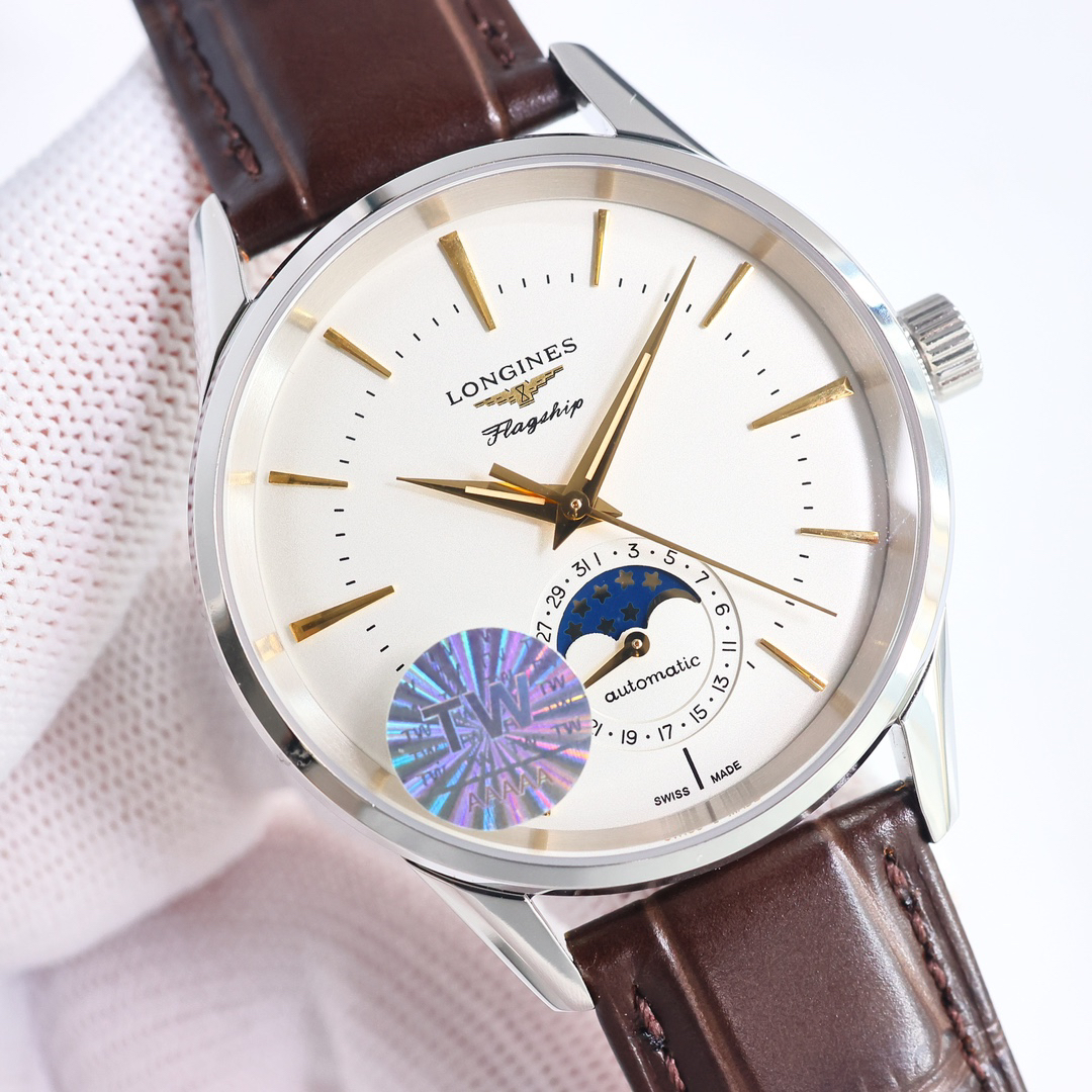 Réplique automatique du drapeau militaire Longines de 38,5 mm – Mouvement suisse 1165890352
