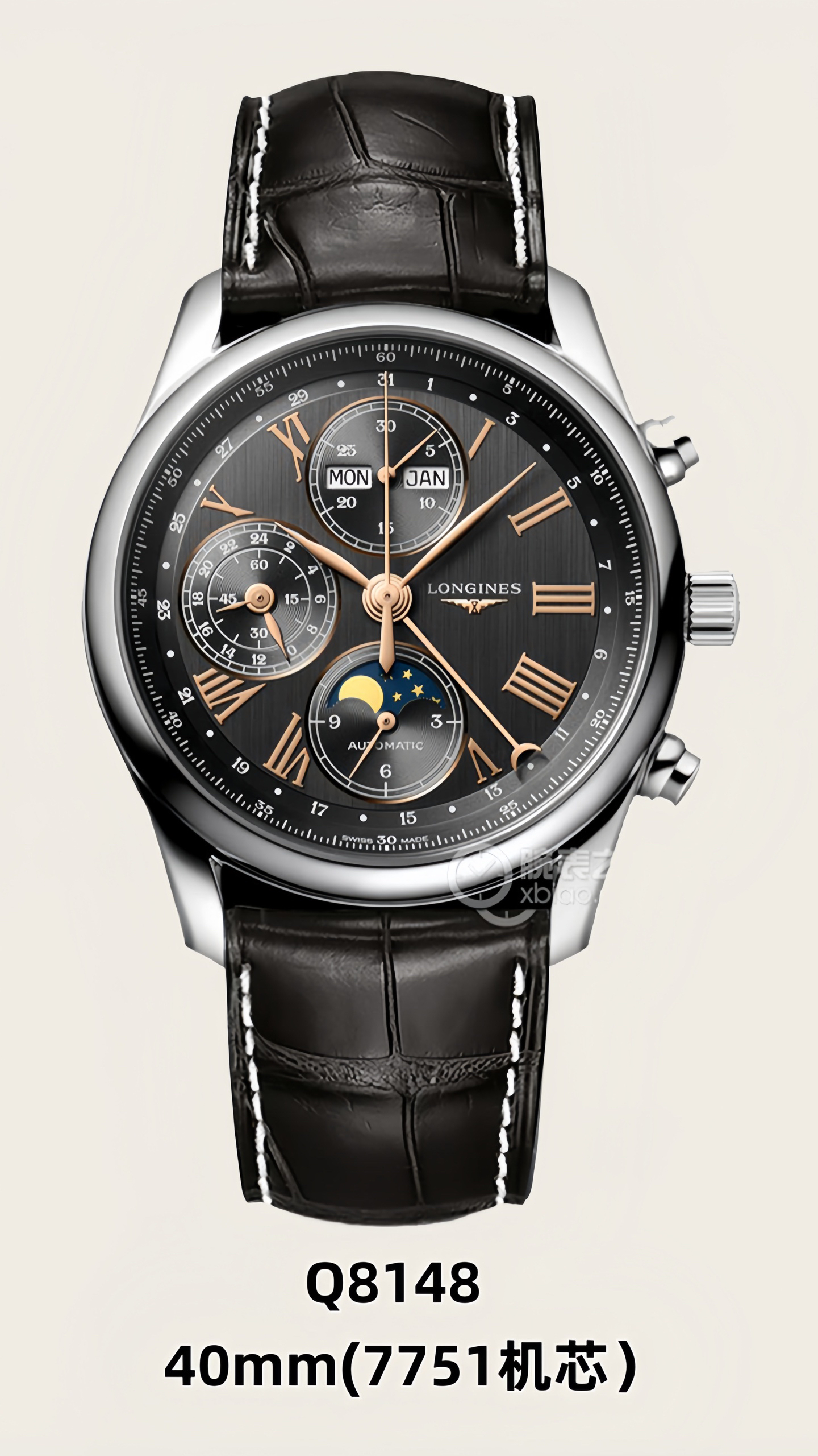 1-622.jpg AF Longines Master Collection 40 mm Chronographe Phase de Lune – Répliques de montres AAA+ 1137347630