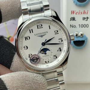 Longines Moonphase 38mm Cadran Blanc Automatique – Réplique fiable 1084136887