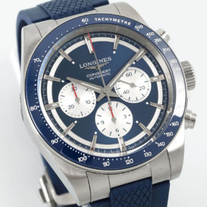Chronographe automatique Longines Conquest 42 mm avec lunette en céramique 1115045575