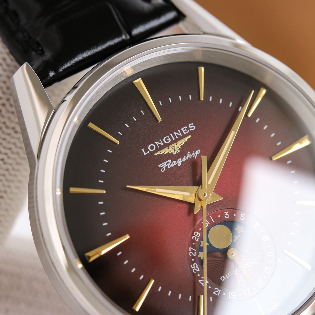 Réplique automatique du cycle de lune Longines Heritage 38,5 mm – Artisanat suisse 996396771