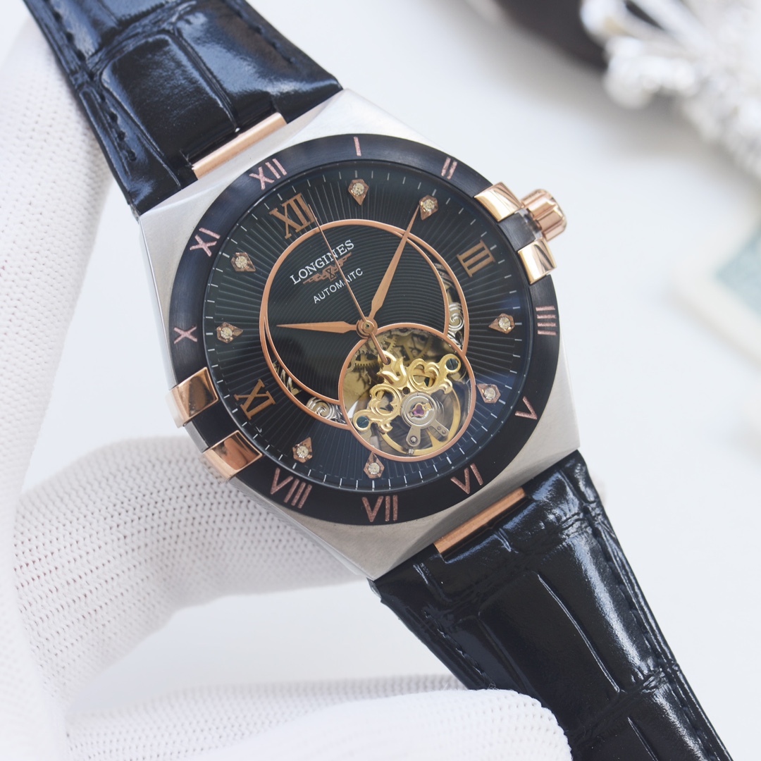 3-125.jpg Montre automatique Longines pour homme de 42 mm – Boîtier en acier inoxydable de qualité supérieure 1110518923