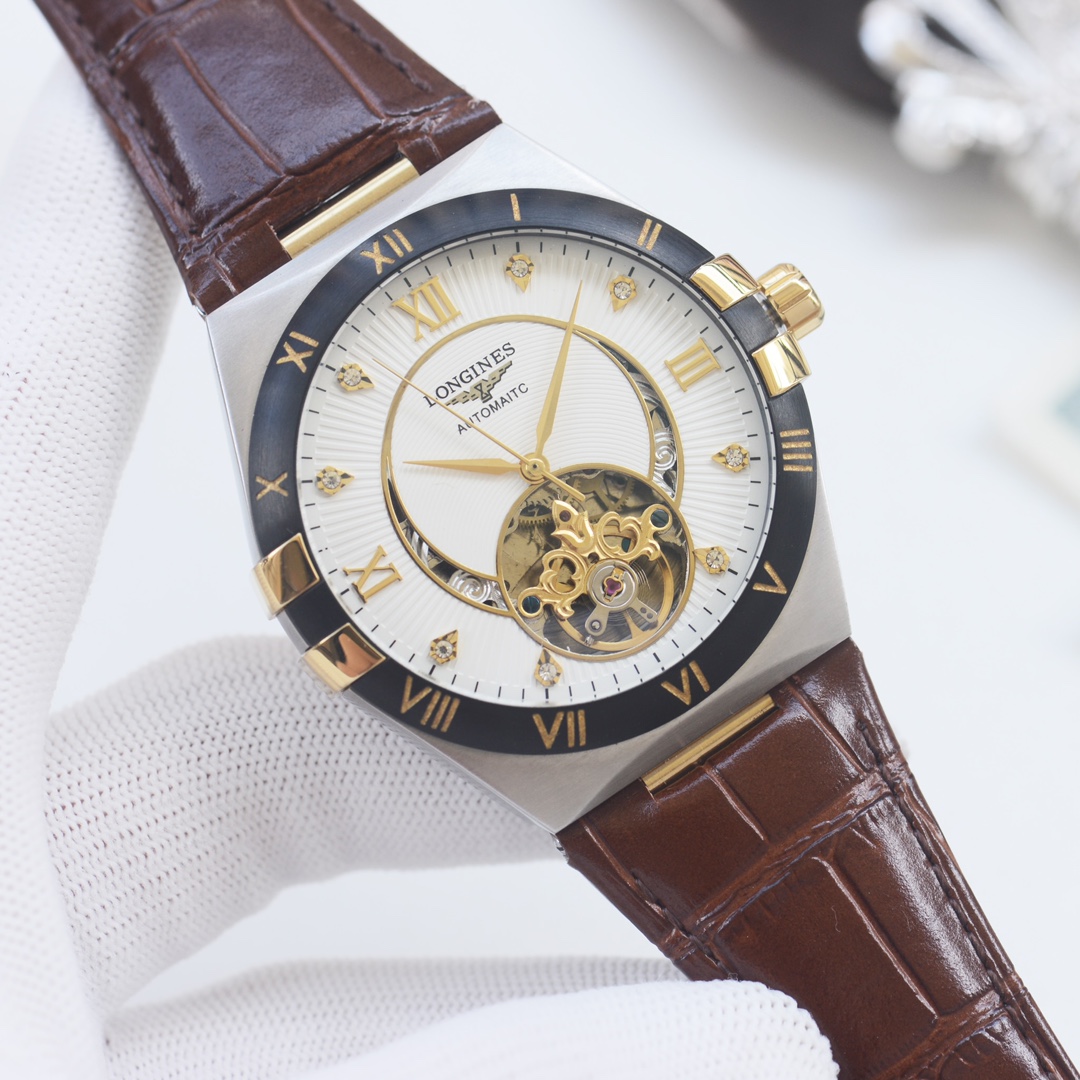 4-125.jpg Montre automatique Longines pour homme de 42 mm – Boîtier en acier inoxydable de qualité supérieure 1110518923