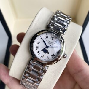 Montre habillée à quartz Longines Moon Phase 30,5 mm - Boîtier argenté élégant 1159753720