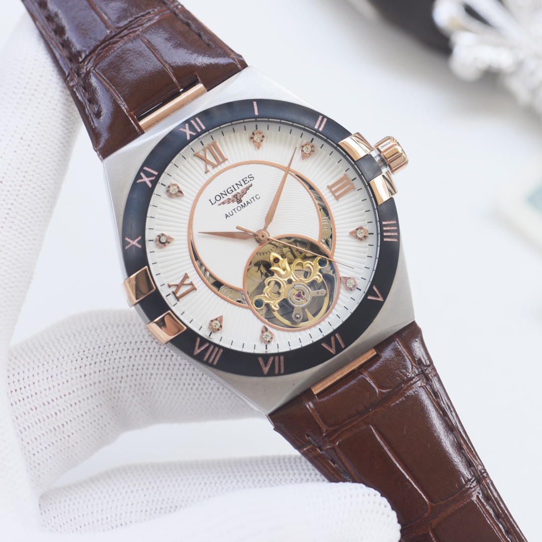 5-122.jpg Montre automatique Longines pour homme de 42 mm – Boîtier en acier inoxydable de qualité supérieure 1110518923