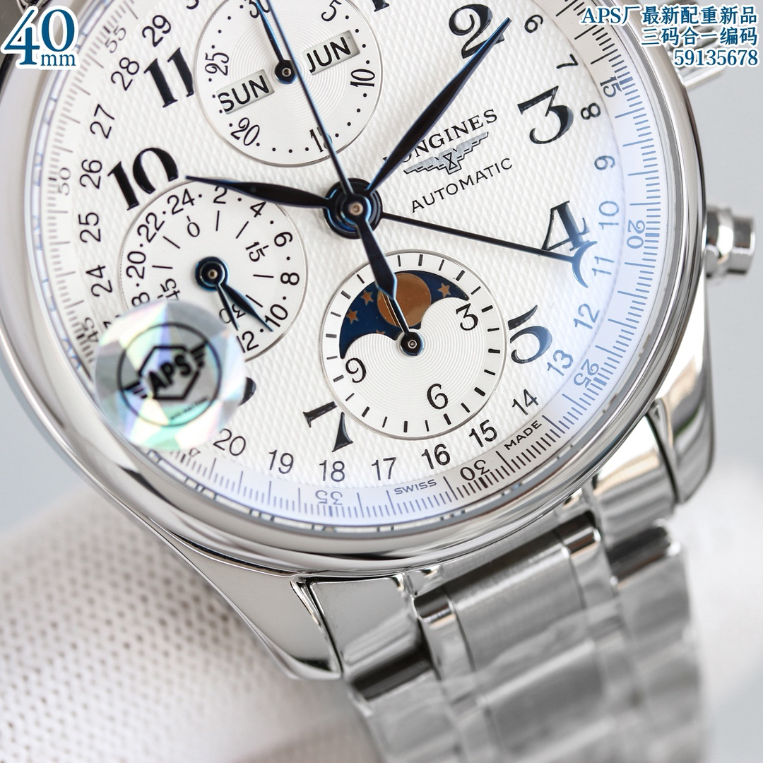 5-742.jpg Longines Master Collection Réplique de l’horloge à 8 aiguilles avec phases de lune – Super Clone 1:1 1151836416