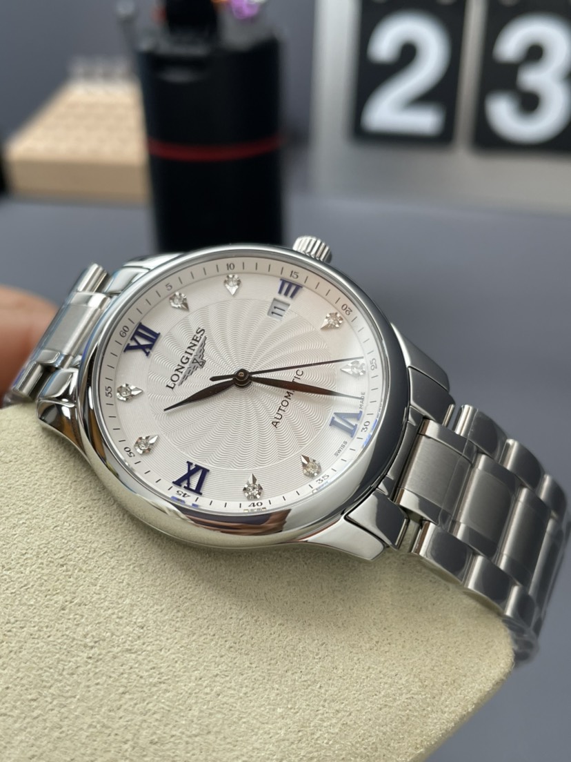 7-695.jpg Longines Master Collection 38 mm Cadran Blanc Automatique - Mouvement Suisse Classe AAA+ 1161663831